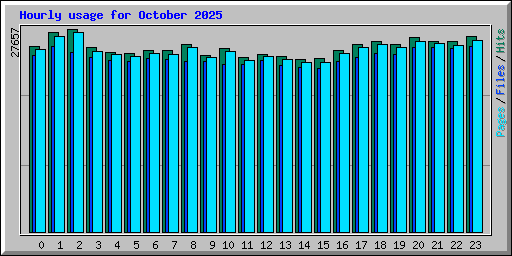 Hourly usage for October 2025